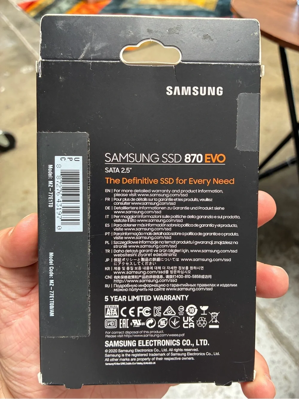 Samsung 870 EVO SATA III SSD 1TB 2.5” Internal Solid State Drive, Upgrade PC